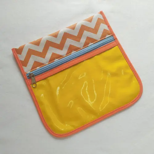 Kit Organizadores Multiuso Bolsa do Bebê - Chevron Laranja