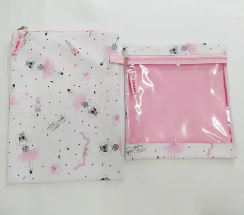 Kit Organizadores Roupa Limpa e Suja - Bailarina Rosa