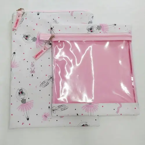 Kit Organizadores Roupa Limpa e Suja - Bailarina Rosa