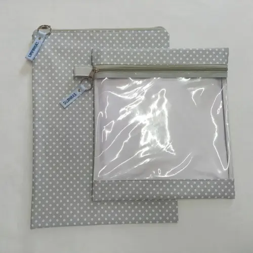 Kit Organizadores Roupa Limpa e Suja - Cinza Poá