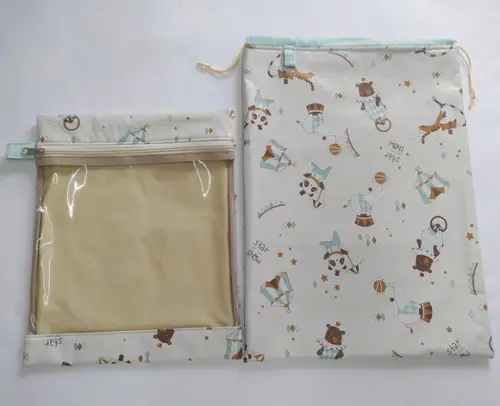 Kit Organizadores Roupa Limpa e Suja - Circo Animais Retrô