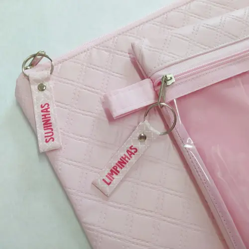 Kit Organizadores Roupa Limpa e Suja - Rosa Bebê