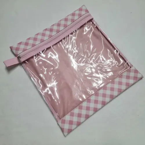 Kit Organizadores Roupa Limpa e Suja - Xadrez Rosa