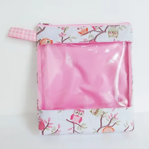 Necessaire com Visor Transparente m - Corujas