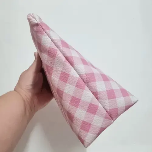 Necessaire Básica - Xadrez Rosa