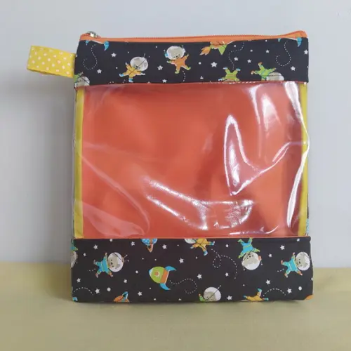 Necessaire com Visor Transparente m - Astronautas