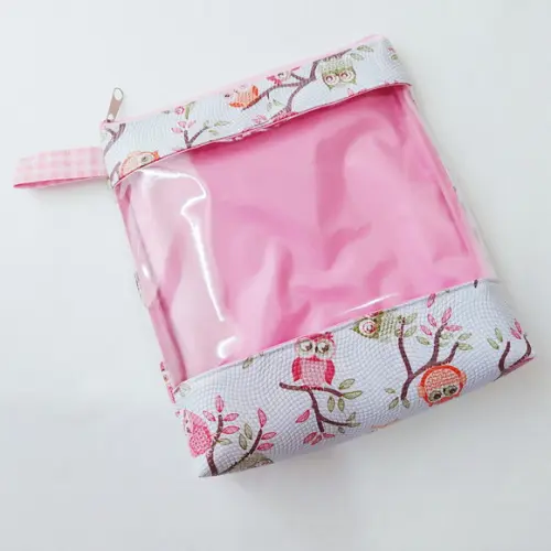 Necessaire com Visor Transparente m - Corujas