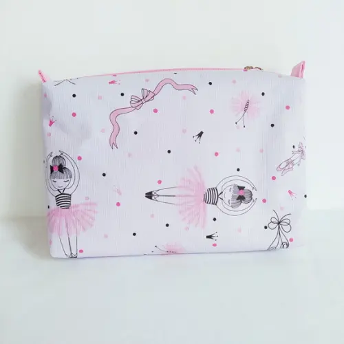 Necessaire Porta Fraldas e Lenço Umedecido - Bailarinas