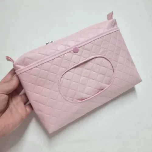 Necessaire Porta Fraldas e Lenço Umedecido - Dijon Rosa Bebê