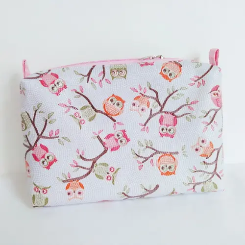 Necessaire Porta Fraldas e Lenço Umedecido - Corujas