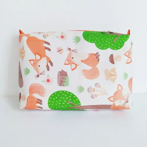 Necessaire Porta Fraldas e Lenço Umedecido - Raposinhas