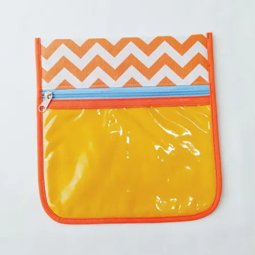 Porta Kit de Higiene - Chevron Laranja
