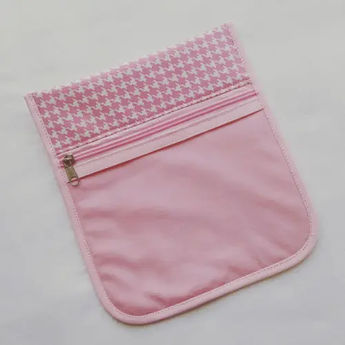 Porta Kit de Higiene - Pied de Poule Rosa
