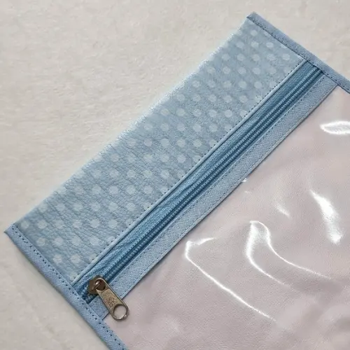Porta Kit de Higiene - Poá Azul Bebê