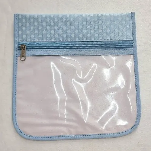 Porta Kit de Higiene - Poá Azul Bebê