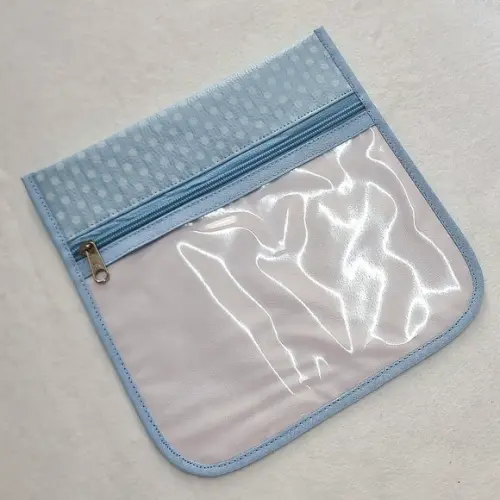 Porta Kit de Higiene - Poá Azul Bebê