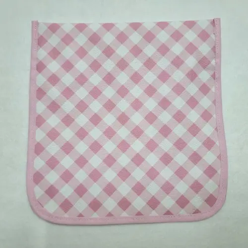 Porta Kit de Higiene - Xadrez Rosa
