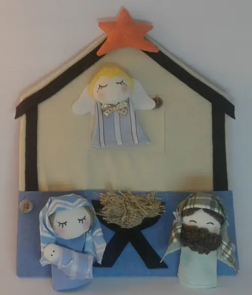 Presépio de Dedoches 009 - Decoração de Natal