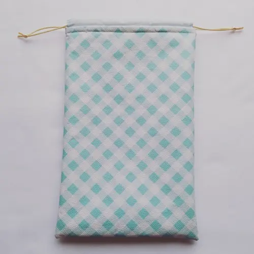 Saco Impermeável para Roupas 18x30 - Xadrez Verdinho
