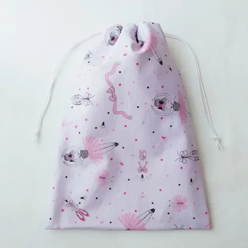 Saco Impermeável para Roupas 28x40 - Bailarinas