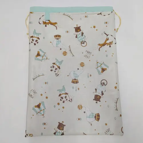 Saco Impermeável para Roupas 28x40 - Circo dos Animais Retrô