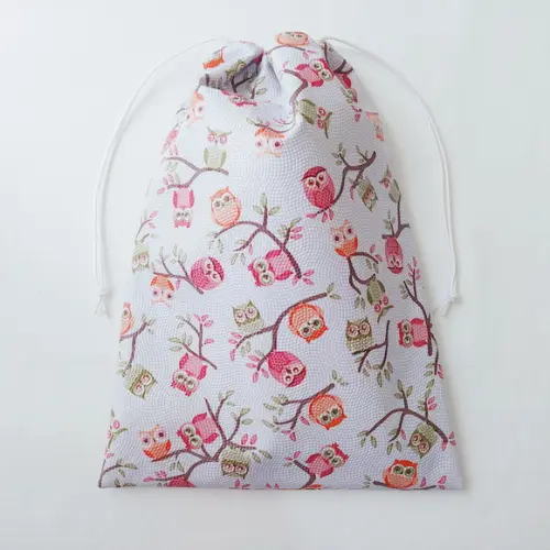Saco Impermeável para Roupas 28x40 - Corujinhas