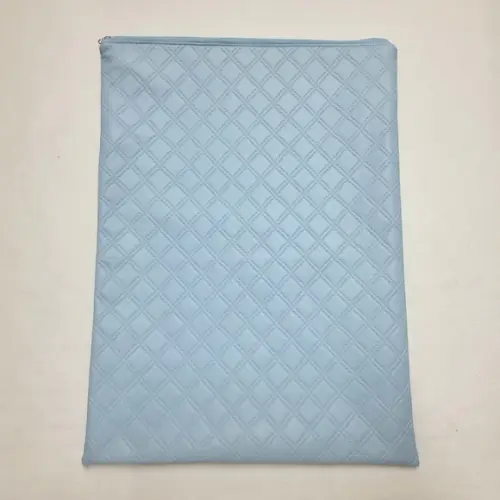 Saco Impermeável para Roupas 28x40 com Zíper - Azul Bebê