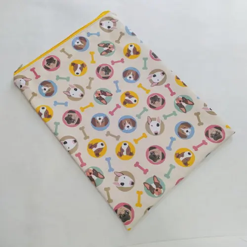 Saco Impermeável para Roupas 28x40 com Zíper - Cachorrinhos