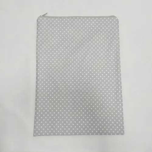 Saco Impermeável para Roupas 28x40 com Zíper - Cinza Poá