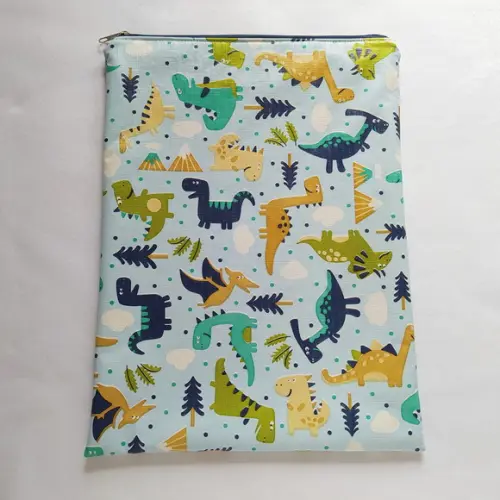 Saco Impermeável para Roupas 28x40 com Zíper - Dinossauros