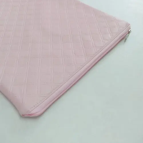 Saco Impermeável para Roupas 28x40 com Zíper - Rosa Bebê