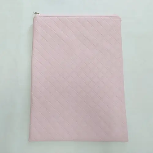 Saco Impermeável para Roupas 28x40 com Zíper - Rosa Bebê