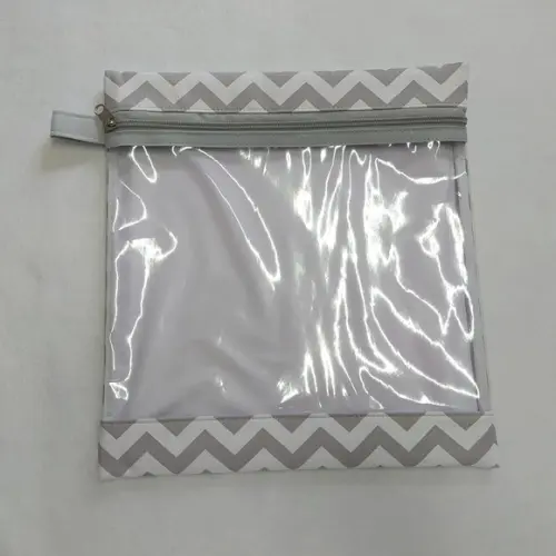 Saquinho Organizador Roupa Limpa - Chevron Cinza