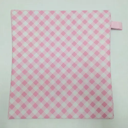 Saquinho Organizador Roupa Limpa - Xadrez Rosa