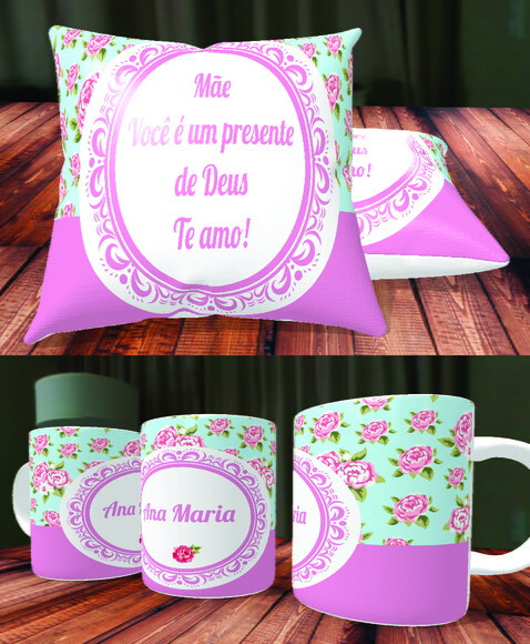 1 Kit Caneca Personalizada + Almofada 20x30