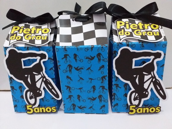 Caixa Milk Personalizada Tema Bike