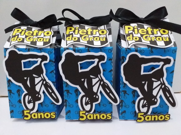 Caixa Milk Personalizada Tema Bike