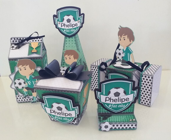 Caixas PERSONALIZADAS Tema Futebol