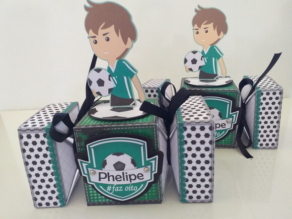 Caixas PERSONALIZADAS Tema Futebol