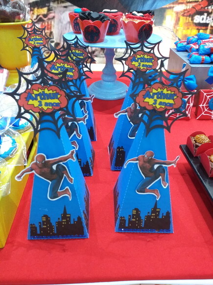 Caixas PERSONALIZADAS Tema Homem Aranha