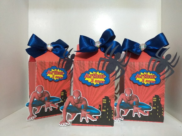 Caixas PERSONALIZADAS Tema Homem Aranha