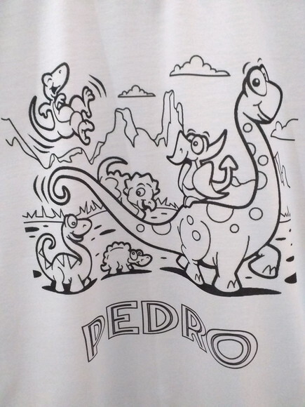 Camisa Personalizada Infantil para Colorir