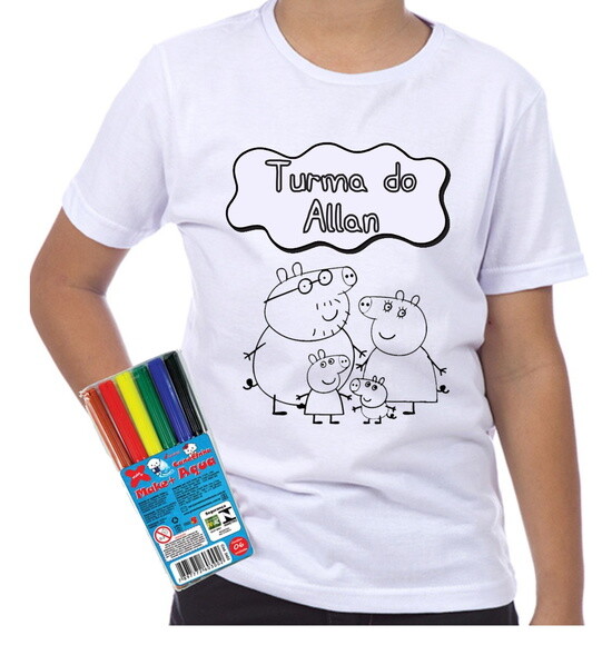 Camisa Personalizada INFANTIL para COLORIR