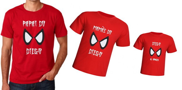 Camisa Personalizada Pai Mãe Filho