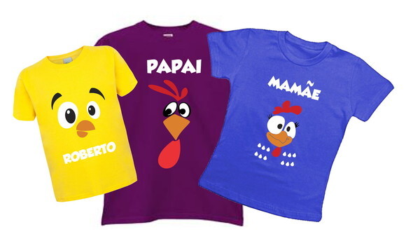 Camisa Personalizada Pai Mãe Filho