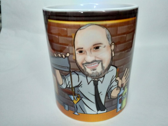 Caneca personalizada com caricatura