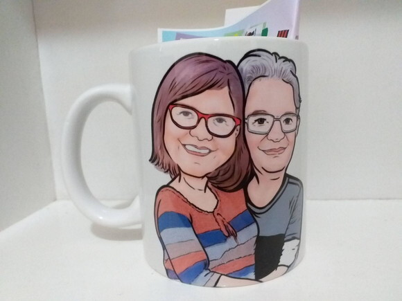 Caneca personalizada com caricatura