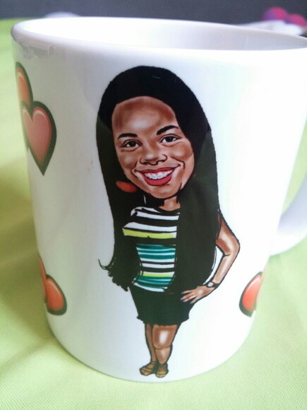 Caneca personalizada com caricatura