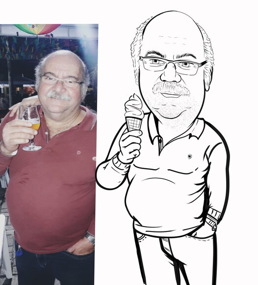 Caricatura Digital Preto e Branco