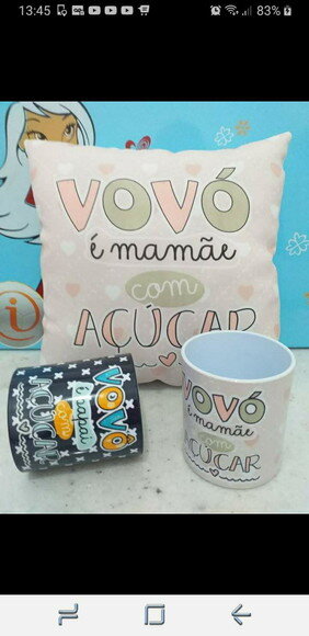 1 Kit Caneca Personalizada + Almofada 30x30